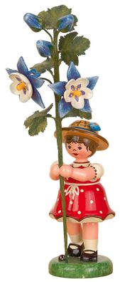 Blumenkind Mädchen mit Akelei