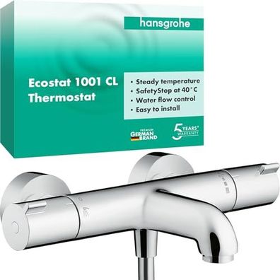 hansgrohe Ecostat 1001 CL ? Thermostat f?r Badewannenansicht, Wannenarmatur mit