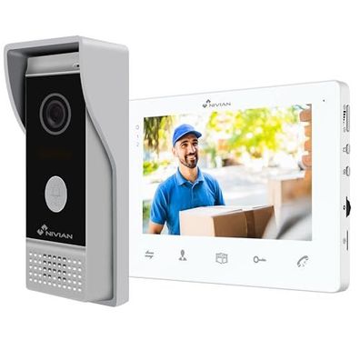 NIVIAN 2-Draht Video-T?rsprechanlage mit 7-Zoll Monitor