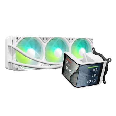 TRYX Panorama 360 SE AIO Wasserkéhlung 360mm CPU-Kéhler AMOLED Display Weiß