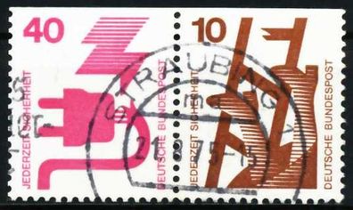 BRD BUND Zusammendruck Nr W47 zentrisch gestempelt WAAGR PAA X5F337A