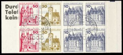 BERLIN Markenheftchen Nr MH 12aoZ zentrisch gestempelt S511A8A