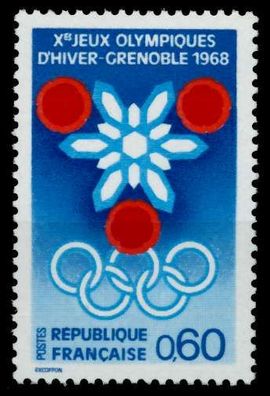 Frankreich 1967 Nr 1576 postfrisch X88EE12