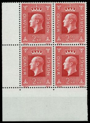 Norwegen Nr 590 postfrisch Viererblock ECKE-ULI X915DF2