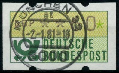 BRD ATM 1981 Nr 1-1-060R zentrisch gestempelt X97404A