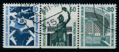 BERLIN Zusammendruck Nr W92 gestempelt 3ER STR X74B63A