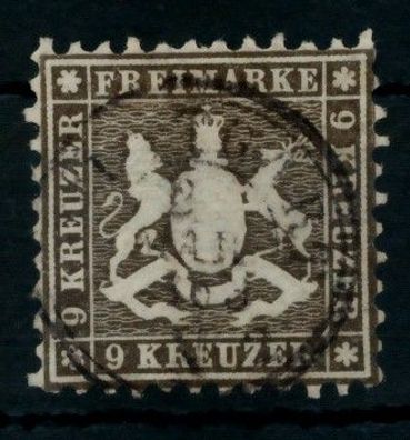 Württemberg Ausgabe VON 1863 Nr 28 gestempelt gepr. X75C356
