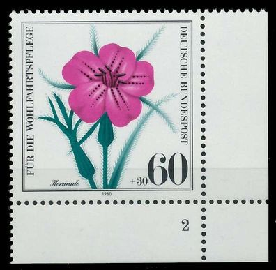 BRD BUND 1980 Nr 1061 postfrisch Formnummer 2 S606FBA