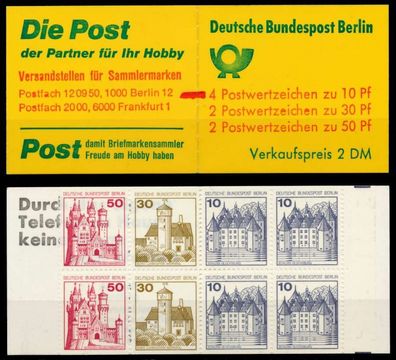 BERLIN Markenheftchen Nr MH 10aIImZ postfrisch S6387FE