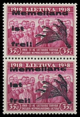 MEMEL Lokalausgaben Nr S1 III-I+III-II postfrisch SEN X4166FA