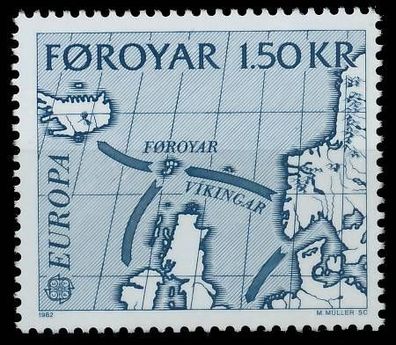 FÄRÖER 1982 Nr 70 postfrisch X5B521A