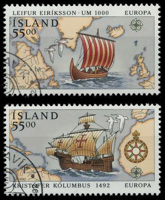 ISLAND 1992 Nr 762-763 gestempelt X5D90E6