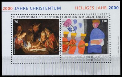 Liechtenstein BLOCK Kleinbogen Block 17 zentrisch gestempelt X117D56