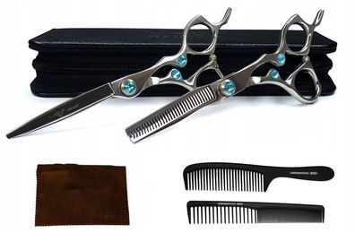 Gepard Classic Friseurschere, Effilierschere, Scherenset 6,0", Exonis