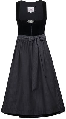 Dirndl Mönchsroth 75cm Länge schwarz - Größe: 34
