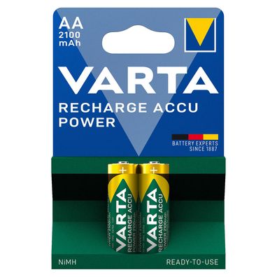 Varta Akku Mignon AA HR6 1,2V 2100mAh Rechargeable Accu ReadyToUse Typ 56756