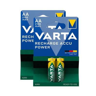 4 Stück Varta Akku Mignon AA HR6 1,2V 2100mAh Rechargeable Accu Typ 56756