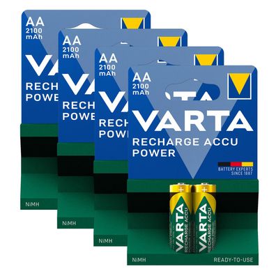 8 Stück Varta Akku Mignon AA HR6 1,2V 2100mAh Rechargeable Accu Typ 56756