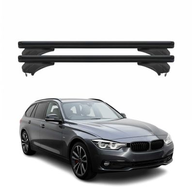 Menabo Dachträger Grundtäger für BMW 5er F11 Touring 2010-2016 Alu Schwarz 2 tlg
