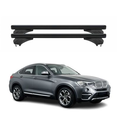 Menabo Dachträger Grundtäger für BMW X4 F26 2014-2018 Aluminium Schwarz 2 tlg