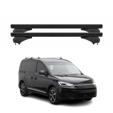 Menabo Dachträger Grundtäger für VW Caddy SB 2020-2026 Aluminium Schwarz 2 tlg