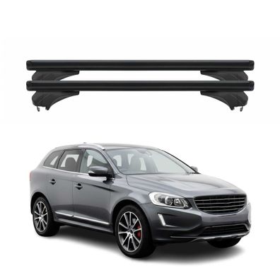 Menabo Dachträger Grundtäger für Volvo XC60 I 2014-2017 FL Aluminium Schwarz 2x