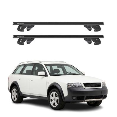 Dachträger Grundtäger für Audi A6 C5 Avant 1997-2005 Alu TÜV Schwarz 2x