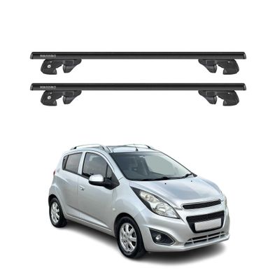 Dachträger Grundtäger für Chevrolet Spark M300 2010-2015 Alu 90kg TÜV Schwarz 2x