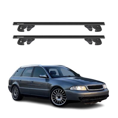 Dachträger Grundtäger für Audi A4 B5 Avant 1994-2001 Alu 90kg TÜV Schwarz 2tlg