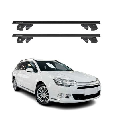 Dachträger Grundtäger für Citroen C5 CrossTourer 2014-2017 Alu TÜV Schwarz 2tlg