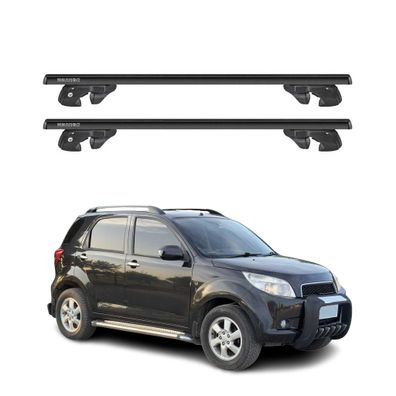 Dachträger Grundtäger für Daihatsu Terios II J200 2006-2017 Alu TÜV Schwarz 2tlg