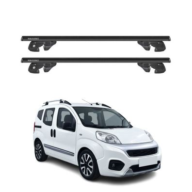 Dachträger Grundtäger für Fiat Fiorino 2008-2017 Aluminium 90kg TÜV Schwarz 2tlg