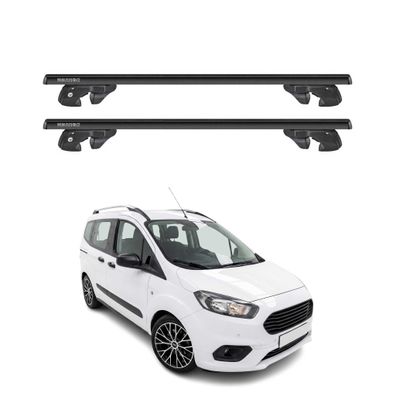 Dachträger für Ford Tourneo Courier I 2018-2023 Facelift Alu 90kg TÜV Schwarz 2x
