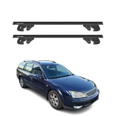 Dachträger Grundtäger für Ford Mondeo Mk3 Turnier 2001-2007 Alu TÜV Schwarz 2tlg