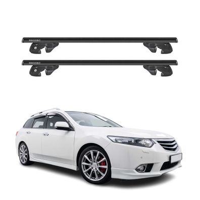 Dachträger Grundtäger für Honda Accord mk8 Tourer 2008-2015 Alu TÜV Schwarz 2tlg
