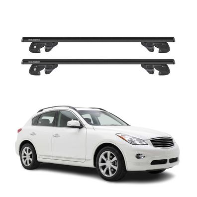 Dachträger Grundtäger für Infiniti QX50 I 2013-2017 Alu 90kg TÜV Schwarz 2tlg