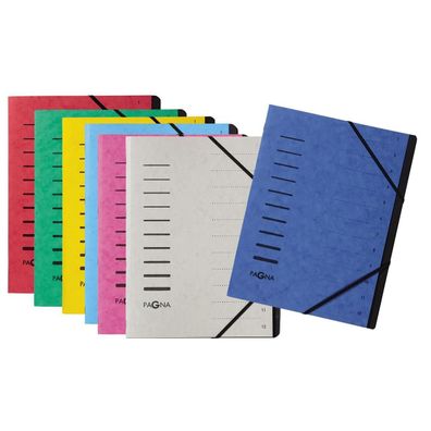 PAGNA 40059-05 Ordnungsmappe "Sorting File", 12 Fächer, gelb