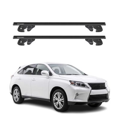 Dachträger Grundtäger für Lexus RX III 2010-2015 Aluminium 90kg TÜV Schwarz 2tlg