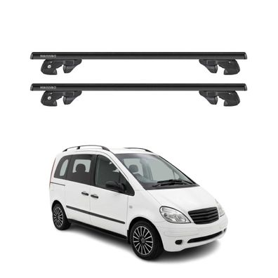 Dachträger Grundtäger für Mercedes Vaneo W414 2001-2005 Alu 90kg TÜV Schwarz 2x