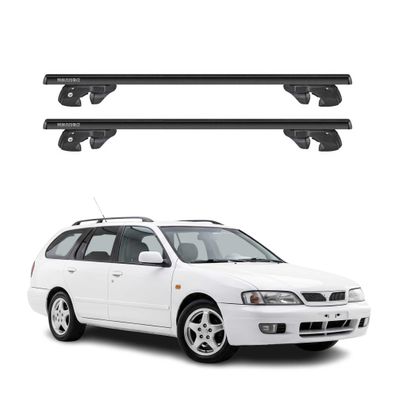 Dachträger für Nissan Primera Schrägheck Kombi Limo 1990-2007 Alu TÜV Schwarz