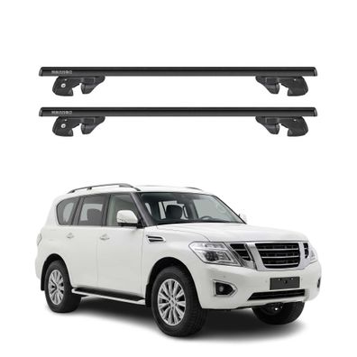 Dachträger Grundtäger für Nissan Patrol 2010-2024 Alu 90kg TÜV Schwarz 2tlg