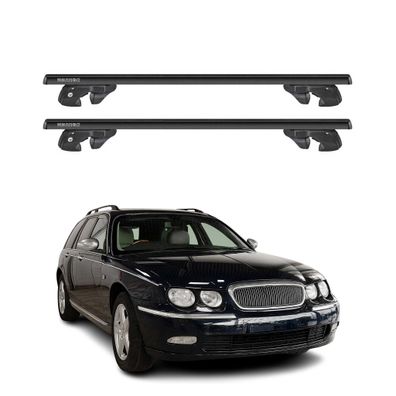 Dachträger Grundtäger für Rover 75 Kombi 1998-2005 Alu 90kg TÜV Schwarz 2tlg