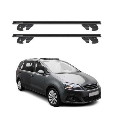 Dachträger Grundtäger für Seat Alhambra II 2015-2020 Facelift Alu TÜV Schwarz 2x