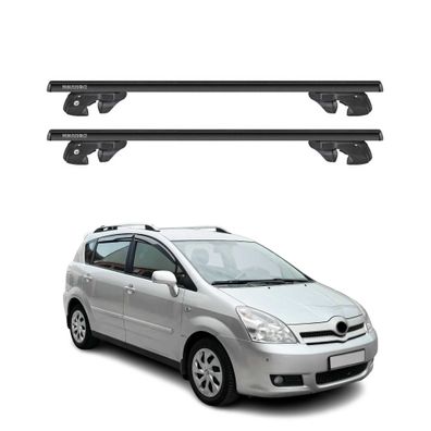 Dachträger Grundtäger für Toyota Corolla Verso R10 2001-2004 Alu TÜV Schwarz 2x
