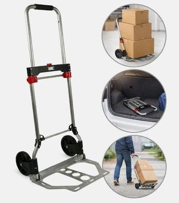 Sackkarre 60KG Transportkarre Stapelkarre Klappbar Höhenverstellbar Stahl Alu DE