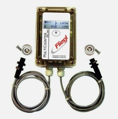Fuhrenzähler für Güllefass/Kipper + Betriebsstundenzähler ( + ) IP66/67 2-Sensor