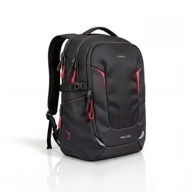 Multifunktionaler Laptop-Rucksack für Jugendliche, schwarz, Prime Burned Black