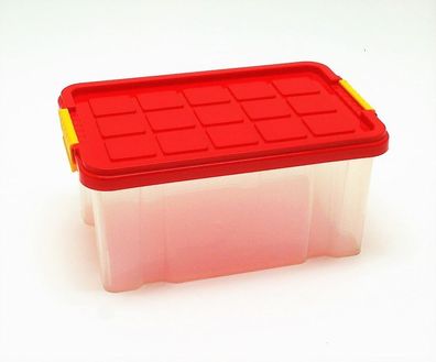 Box Stapelbox klein mit Deckel ROT 30 x 19 x 14 cm ca. 5 Liter