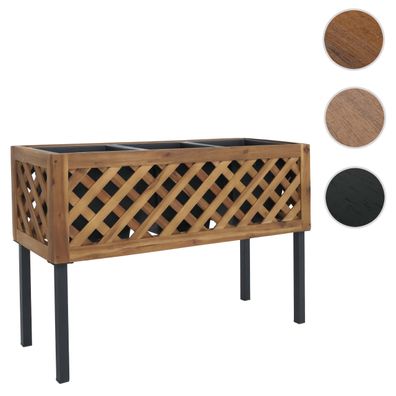 Hochbeet HWC-P86, Blumen-/Pflanzkasten, Akazie Holz FSC®-zertifiziert 59x82x32cm