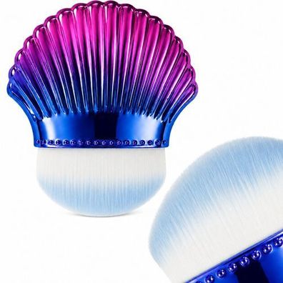 Make-up Pinsel zum Konturieren mit Muschel-Design in Lila-Blau